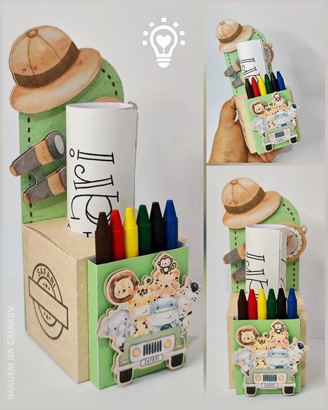 Lembrancinha para Colorir Safari - Studio e pdf (01363)
