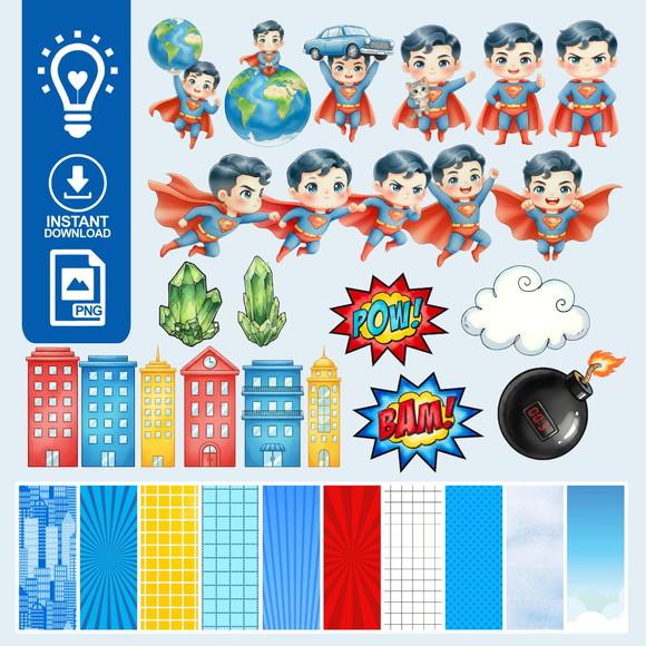 Kit Digital Super Man (01347)