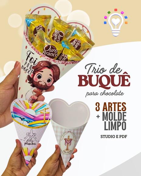 Arquivo de Corte Trio de Buque para Chocolates - (1441)