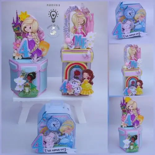 Arquivo de Corte Cenarismo Princesas Cute Disney (0664)