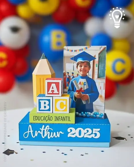 Arquivo de Corte Centro de Mesa Abc Formatura - (01254)