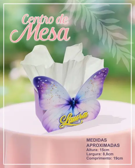 Arquivo de Corte Centro de Mesa Borboletas-studio e pdf 1088