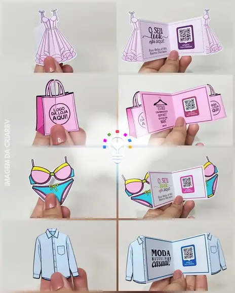 Arquivo de Corte Card Loja de Roupa - Studio e pdf (01338)