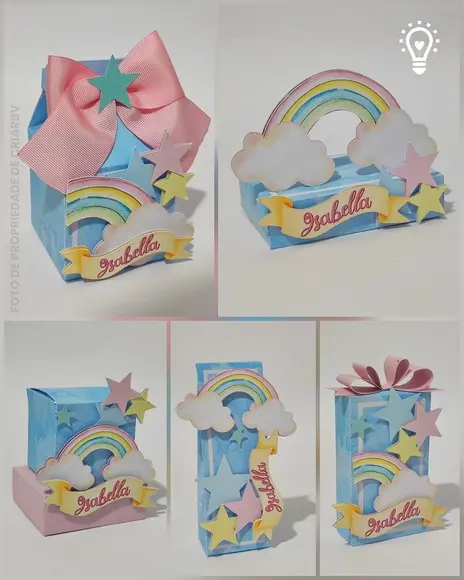 Arquivo de Corte Arco Iris e Estrelas (01259)- Studio e pdf