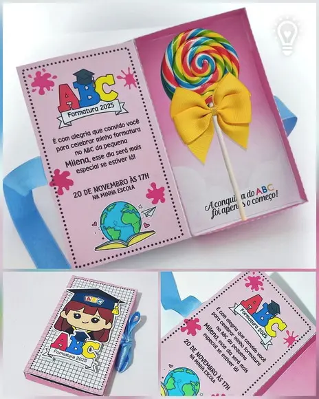 Arquivo de Corte Convite Abc Menina - Studio e pdf (01275)