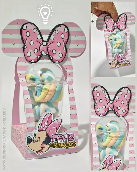 Minnie Dia das Crianças Copo Bolha 300 Ml-studioepdf (01210)