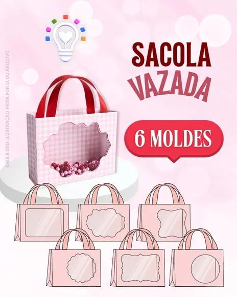 Arquivo de Corte Sacola Vitrine - Studio Svg pdf (1426)