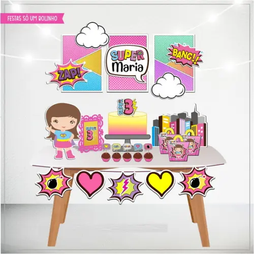 Arquivo de Corte Kit Só Um Bolinho Super Girl-studiopdf(1077