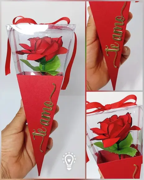 Arquivo de Corte Rosa Solitaria Vermelha-studio e Pdf(1049)