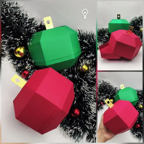 Arquivo de Corte Caixa Bola de Natal - Studio e Pdf(0767)