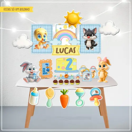 Kit Só Um Bolinho Baby Looney Tunes - Studio e pdf (01244)