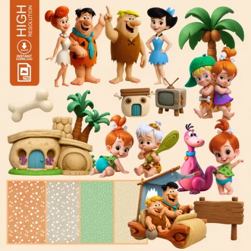 Kit Digital os Flinstones - (1406)