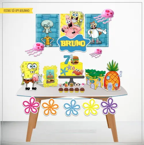 Kit Só Um Bolinho Bob Esponja - Studio e Pdf(1031)