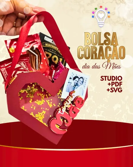 Arquivo de Corte Caixa Coração Luxo - Studio e pdf (1452)