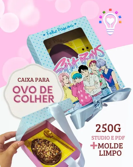 Arquivo de Corte Caixa Ovo de Colher Saja Boys - (1432)