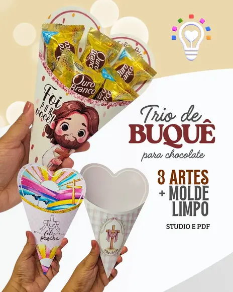 Arquivo de Corte Trio de Buque para Chocolates - (1441)