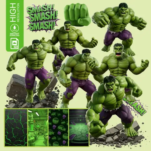 Kit Digital Hulk 3d - (1389)