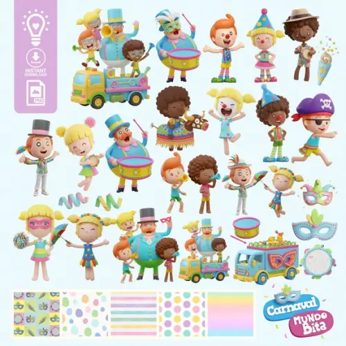Kit Digital Mundo Bita Carnaval (01351)
