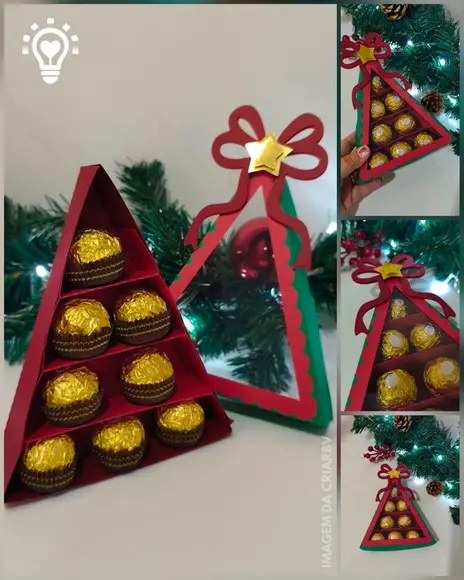 Arquivo de Corte Arvore Triângulo para Doces Natal - (01306)