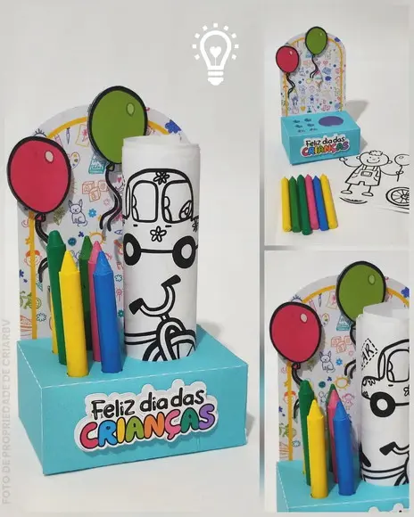 Arquivo de Corte Kit de Colorir Dia das Crianças (01222)