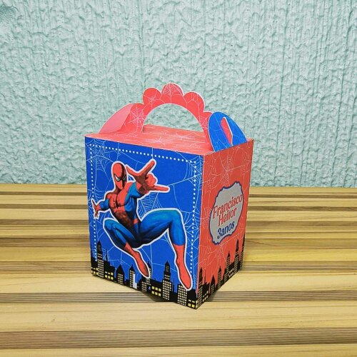 kit 15 Caixinhas Homem Aranha Kit Festa Pegue e Monte