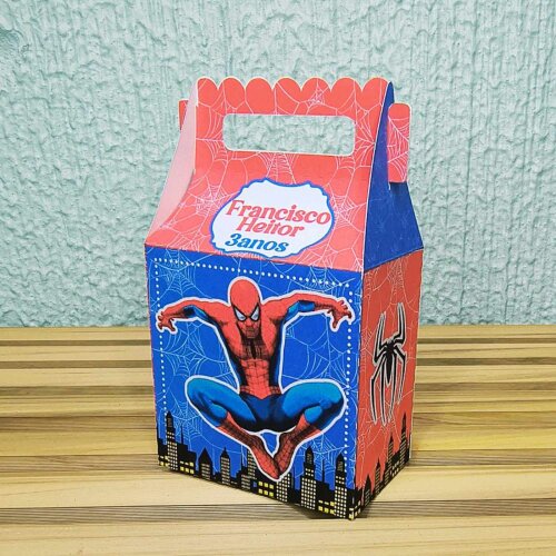kit 15 Caixinhas Homem Aranha Kit Festa Pegue e Monte