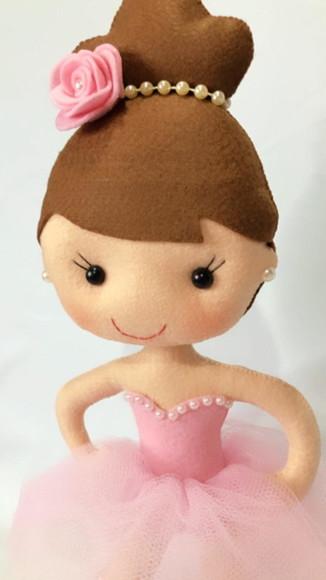 Boneca Bailarina em Feltro