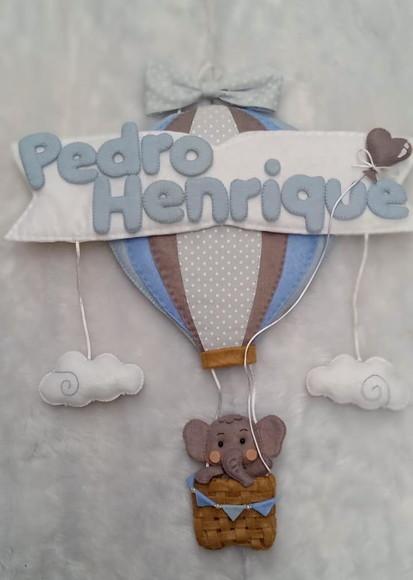 Enfeite de Porta Elefante no Balão