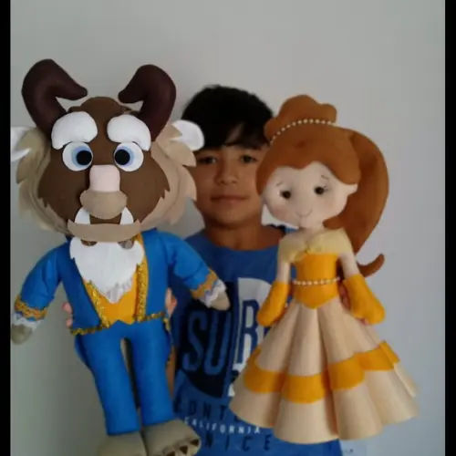 Kit Bela e a Fera em Feltro