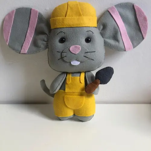Ratinho Construtor em Feltro