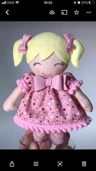 Boneca Topo De Bolo