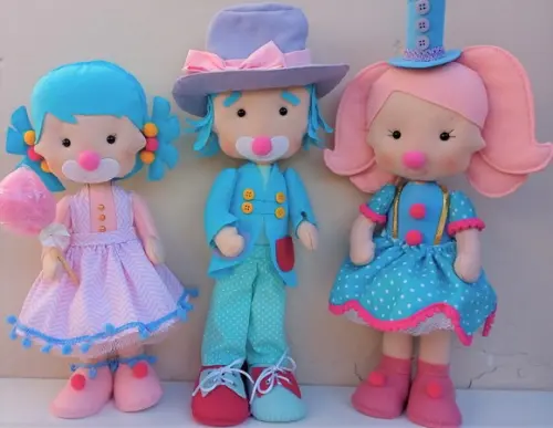 Circo Rosa em Feltro
