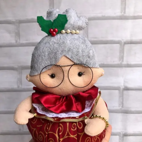 Peso de porta vovó noel