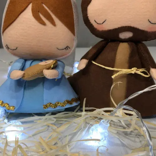Sagrada família em feltro