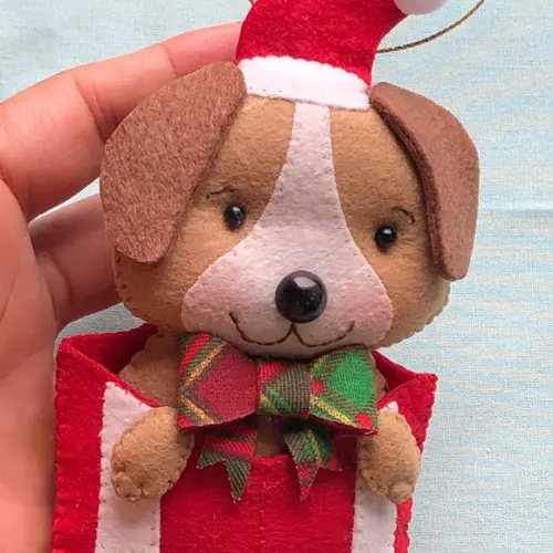 Cachorro pingentes de natal