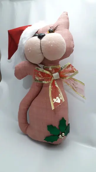Gatinha em tecido peso de porta