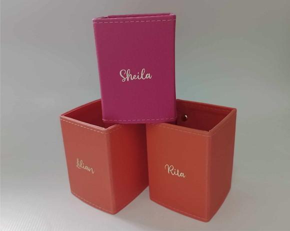 Porta Lápis de Mesa em Sintético Personalizado