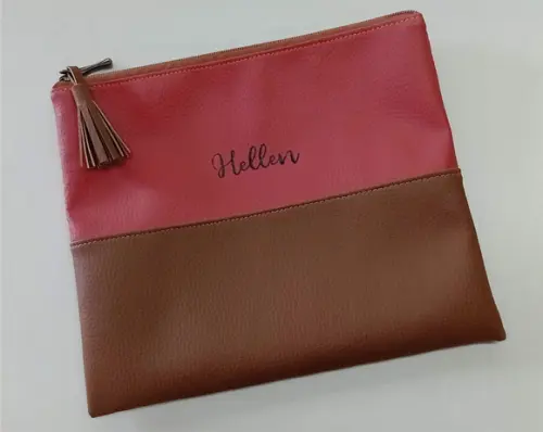 Necessaire Slim Bicolor M em Sintético Personalizada