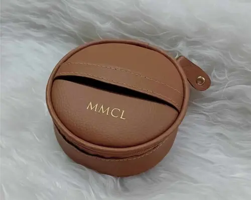 Mini Case Redondo em Sintético Personalizado