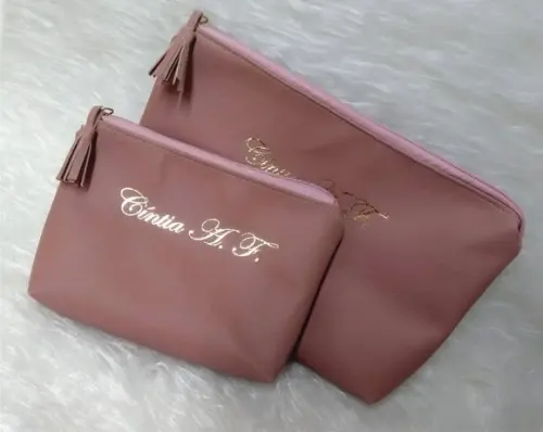 Kit 2 Necessaires em Sintético Personalizadas