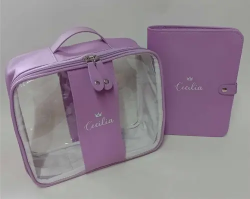 Kit Maleta Frasqueira G e Porta Caderneta de Vacinas