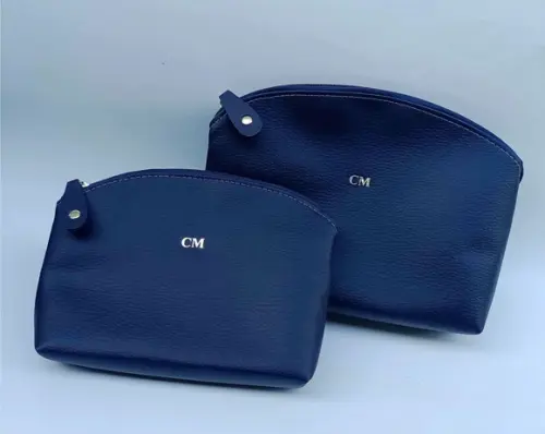 Kit 2 Necessaires Curvadas em Sintético Personalizadas