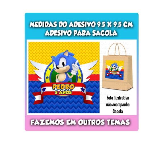 Adesivo para Sacolinha Surpresa Sonic