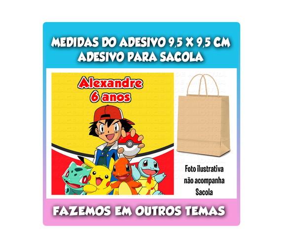 Adesivo para Sacolinha Surpresa Pokémon