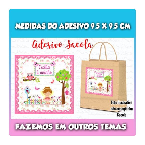 Adesivo para Sacolinha Surpresa Jardim Encantado