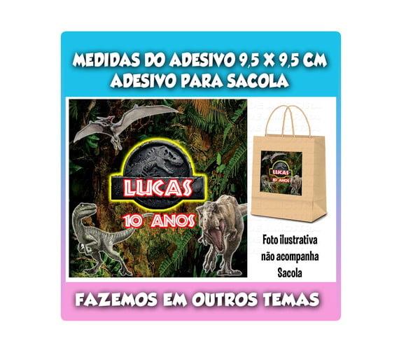 Adesivo para Sacolinha Surpresa Dinossauro Jurassic Park