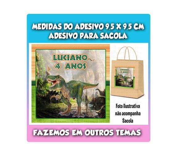 Adesivo para Sacolinha Surpresa Dinossauro