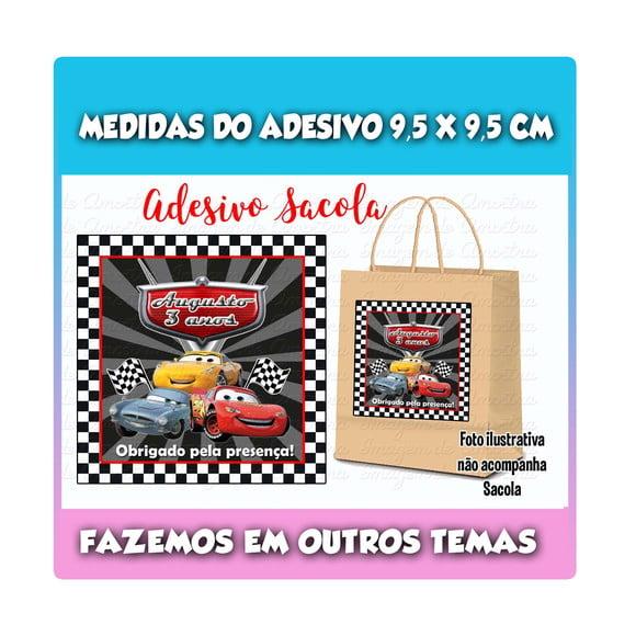 Adesivo para Sacolinha Surpresa Kraft Carros