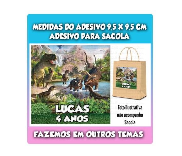 Adesivo para Sacolinha Surpresa Dinossauro Jurassic Park