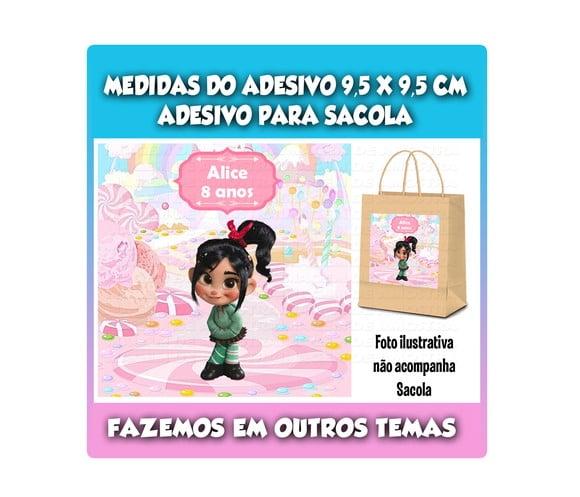 Adesivo para Sacolinha Surpresa Vanellope Detona Ralph